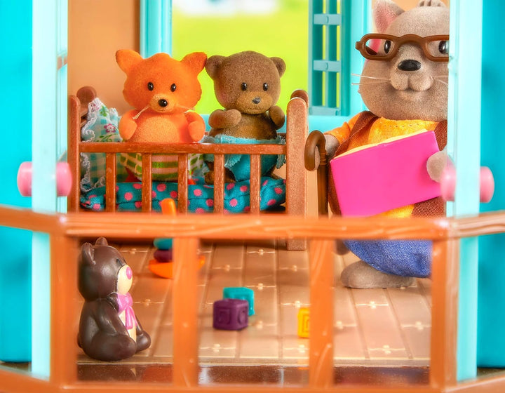 Li'l Woodzeez - Wohnzimmer & Kinderzimmer Set - Miniatur-Möbel - Puppenmöbel - Spielhaus-Zubehör - S
