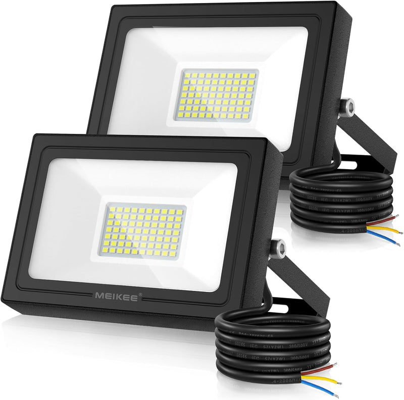 MEIKEE 60W LED Strahler Aussen 6500K Kaltweiss 5200LM Superhell LED Fluter IP66 Wasserdicht LED Sche