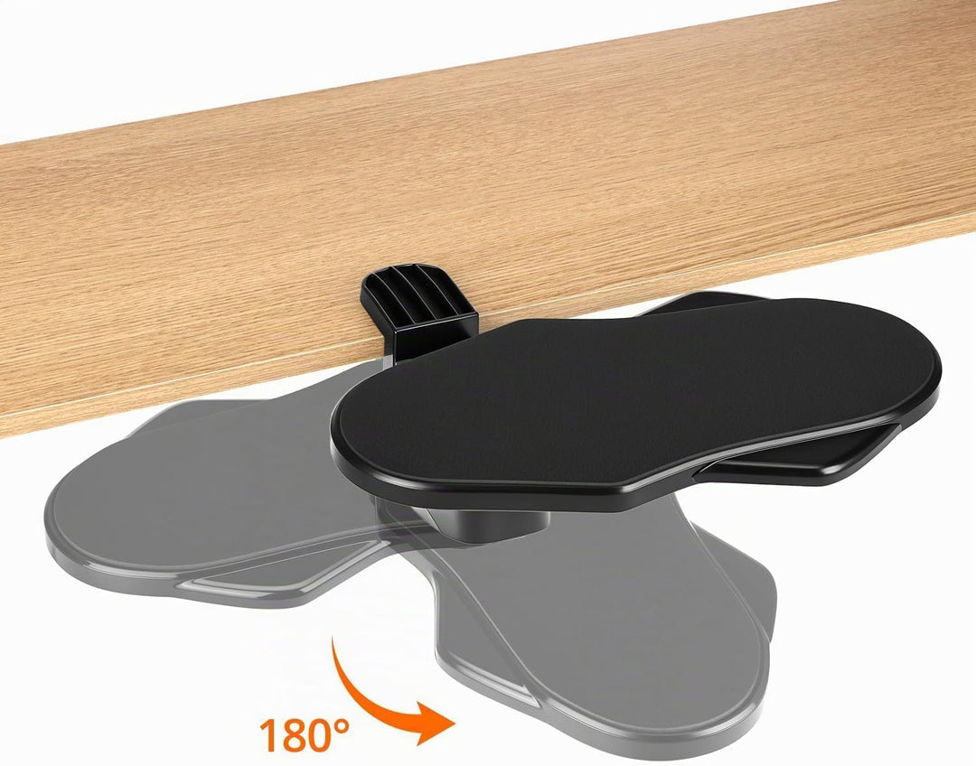 QWORK® 2er Set Schreibtisch-Verlängerung für Arm- und Handgelenkstütze, 180° Drehbare, Kunststoff Ar