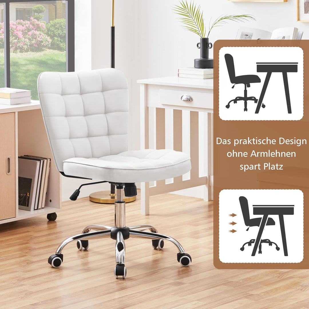 Yaheetech Bürostuhl Schreibtischstuhl Ergonomisch Drehstuhl höhenverstellbar Kosmetikhocker Chefsess