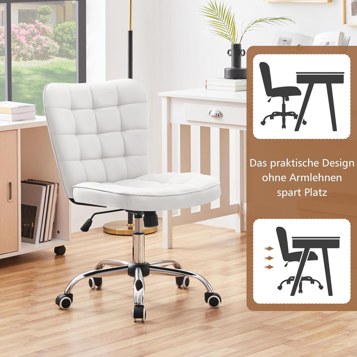 Yaheetech Bürostuhl Schreibtischstuhl Ergonomisch Drehstuhl höhenverstellbar Kosmetikhocker Chefsess