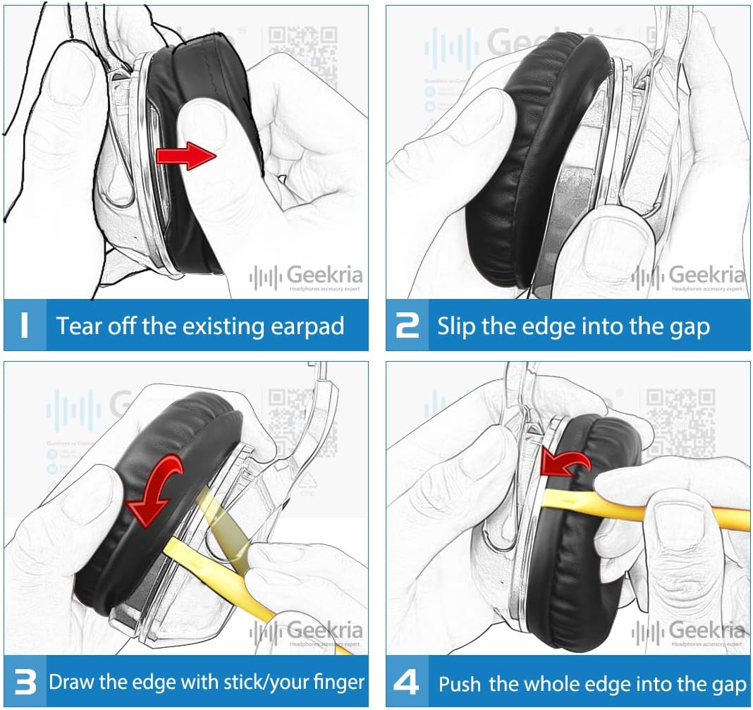 GEEKRIA Sport Cooling Gel Ersatz-Ohrpolster für Kopfhörer for Turtle Beach Stealth, Ear Force, Call