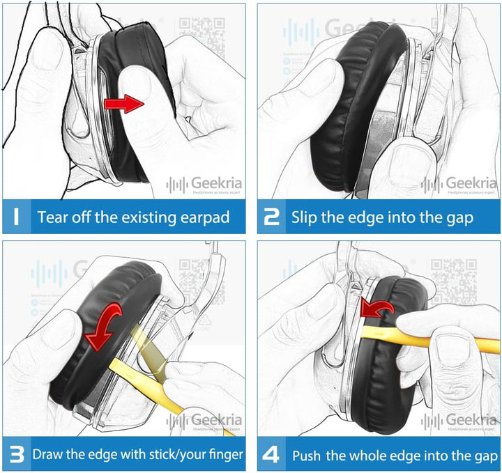 GEEKRIA Sport Cooling Gel Ersatz-Ohrpolster für Kopfhörer for Turtle Beach Stealth, Ear Force, Call