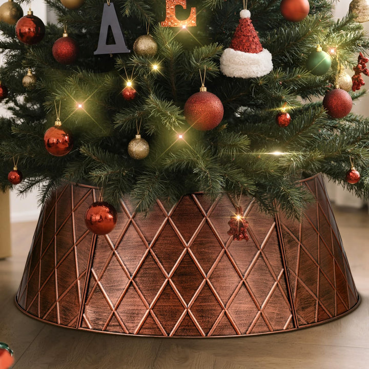 Lanpn Metall Weihnachtsbaum Kragen 90cm, Weihnachtsbaum Halsband Christmas Tree Collar Für Gross L W