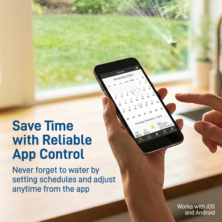 Orbit 57946 B-hyve Smart 6-Zonen-Sprinkler-Controller für drinnen und draussen, kompatibel mit Alexa