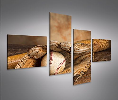 islandburner Bild Bilder auf Leinwand Baseball 4L XXL Poster Leinwandbild Wandbild art up your life