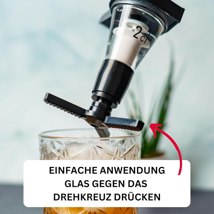 Westmark Dosiergerät, Mass-/Fülleinheit: 2 cl, Kunststoff, Standard, Schwarz/Transparent, 92202260,