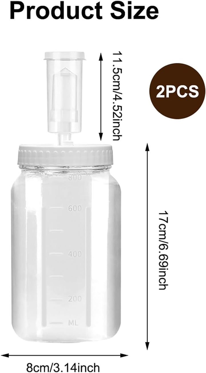 LUPATDY 2 Stück Fermentierglas 1L/32oz, Fermentiergläser mit Gärventil, Breiter Mund Fermentiergläse