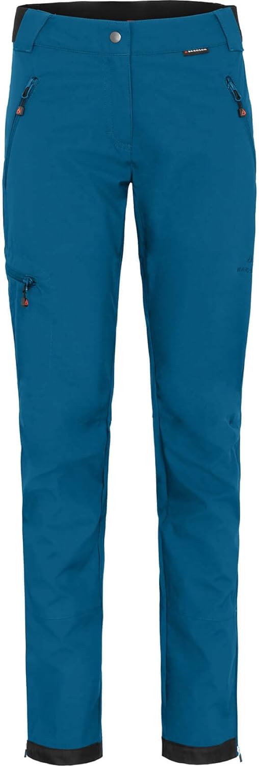 Bergson Damen Sommer Softshellhose TESSE ( slim fit) - schmaler Schnitt, elastischer Komfort Bund, l