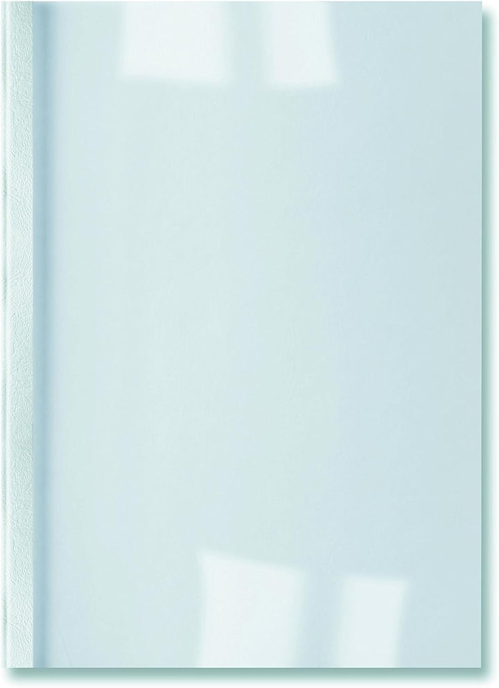 GBC LeatherGrain Thermo-Bindemappen, 100 Stück, A4, weiss, 1.5mm weiss 1.5 mm, weiss 1.5 mm