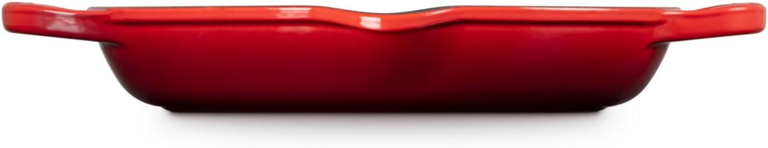 LE CREUSET Signature Hohe runde Grillpfanne aus Gusseisen, für alle Herdarten und Backöfen, 25 cm Ki