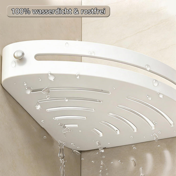 Weiss Duschablage Ecke 2er-Set, Duschregal Ohne Bohren Ecke Duschregal aus Kunststoff Shampoo Halter