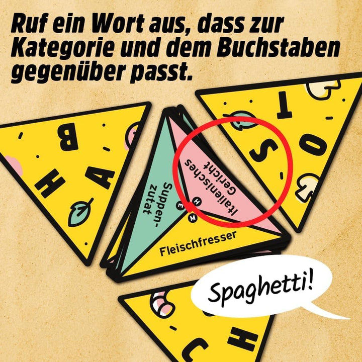 Big Potato P wie Pizza: Kompaktes Reisespiel, Super Zum Mitnehmen | Familien Wortspiel | Grossartige