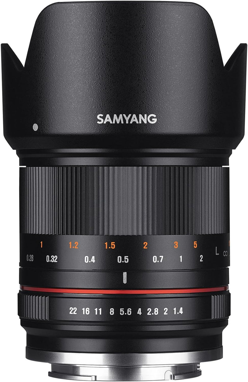 Samyang 21/1,4 Objektiv APS-C Sony E manueller Fokus Fotoobjektiv, Weitwinkelobjektiv schwarz, Sony