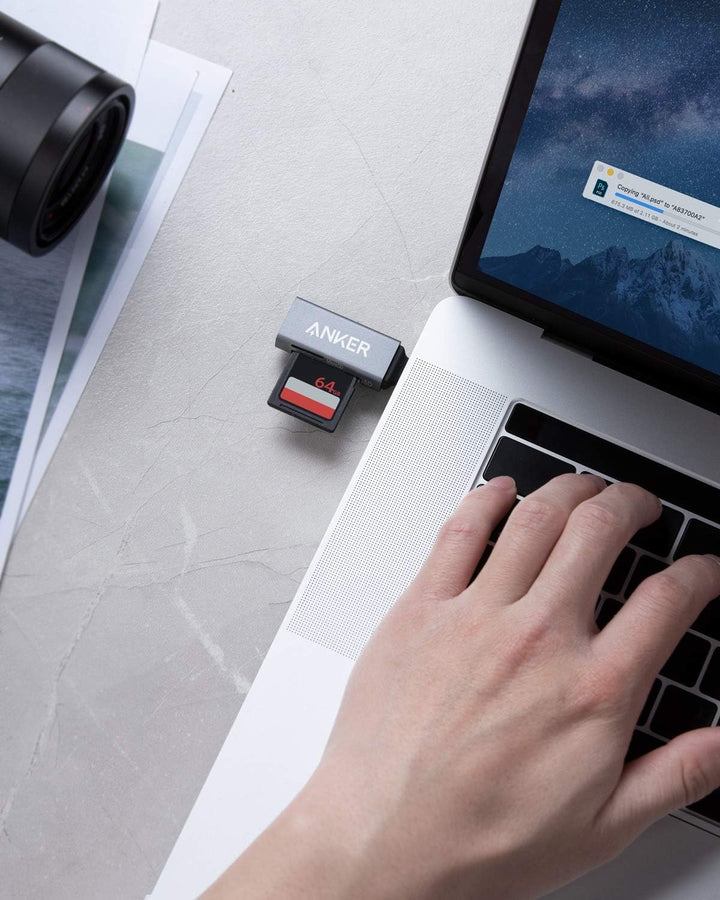Anker 2-in-1 USB-C Speicherkartenleser für SDXC, SDHC, SD, MMC, RS-MMC, Micro SDXC, Micro SD, Micro