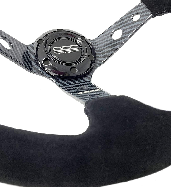 Occ Motorsport OCCVOL005, SCHWARZ - ROT, ALCANTARA, ALUMINIUM IN KARBONOPTIK, OFFSET