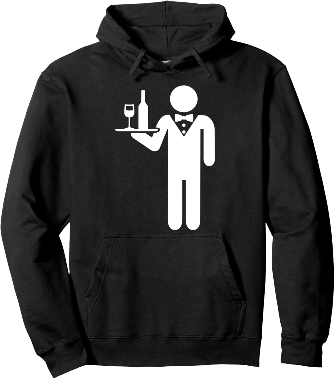 Kellner mit Getränken Pullover Hoodie