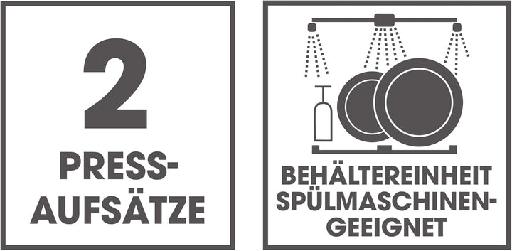 GOURMETmaxx Elektrische Zitruspresse 25 W – Frischer Saft auf Knopfdruck | 700 ml Saftbehälter | Gro