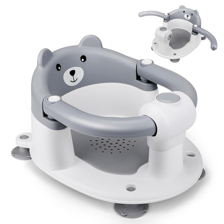 baby-badewannensitz Babybadsitz, stabiler Babybadsitz mit 4 Saugtaschen, tragbarer Badestuhl für Dus