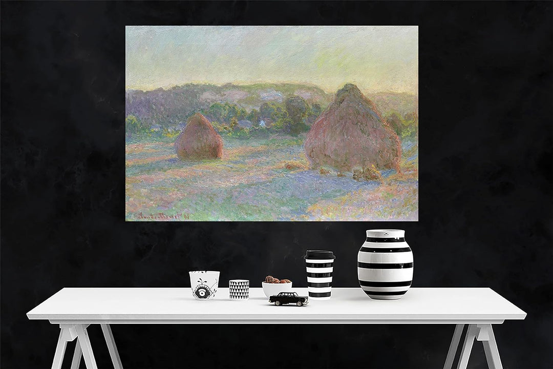 Claude Monet Kunstdruck auf Leinwand, Weizen-Ende des Sommers, 86 x 61 cm