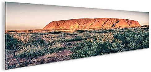 islandburner Bild Bilder auf Leinwand Ayers Rock Uluru Australien Panorama XXL Poster Leinwandbild W