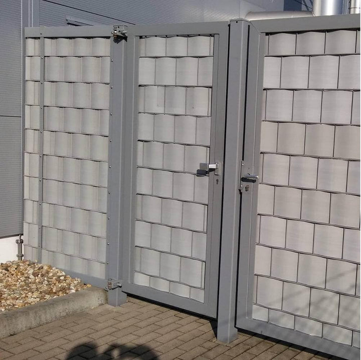 Thermoplast® Zaunsichtschutzstreifen aus Polypropylen für Doppelstabmatten in Grau PP 26 m x 19 cm U
