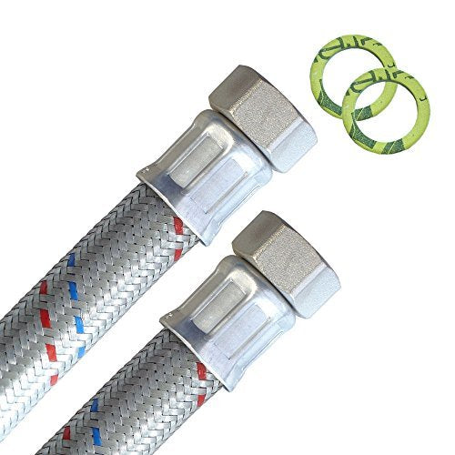 H2O-Flex® Panzerschlauch 3/4"ÜM x 3/4"ÜM (DN19) für Nutzwasser Heizungsschlauch 1,00m / 1.000mm, 1,0