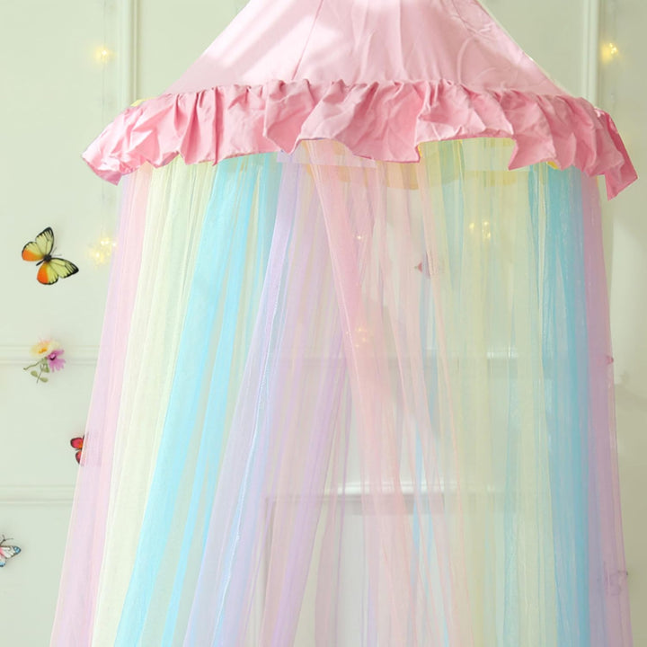 Regenbogen Bett Dachboden Twin Grösse atmungsaktive Dachboden Bett Vorhang für Bett, Prinzessin Spie