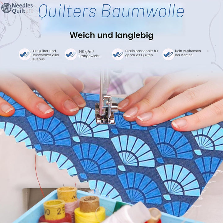 Needles Quilt Studio – 6,3 cm vorgeschnittene 40 Stoffstreifenbündel (Strandhaus) | Baumwollstreifen