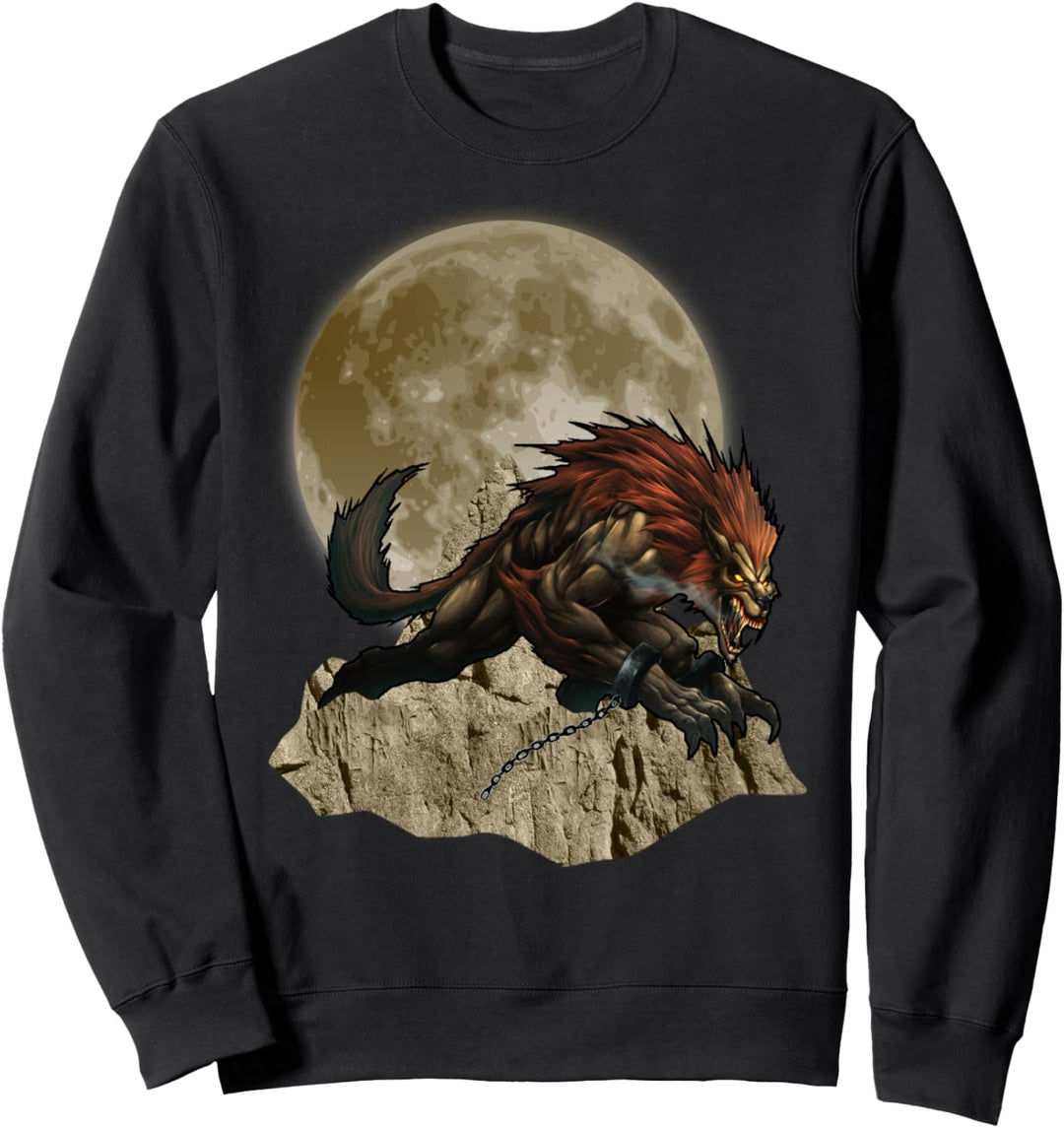 Werewolf Full Moon Scary Angry Wolf Halloween Monster Sweatshirt