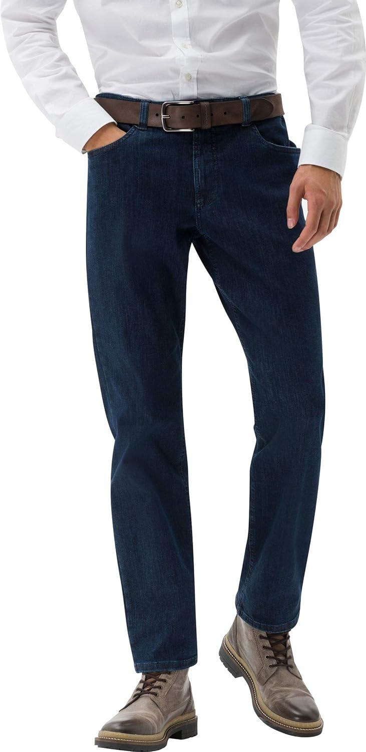 EUREX by BRAX Herren Regular Fit Jeans Hose Style Luke Stretch Baumwolle 46W / 32L Dunkelblau, 46W /