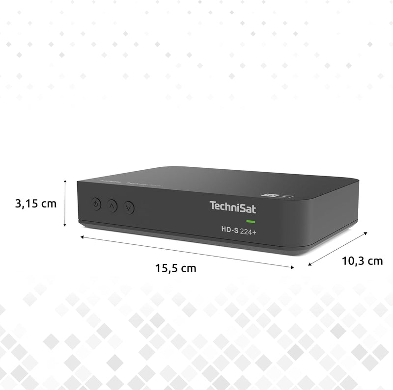 TechniSat HD-S 224+ - Kompakter HD-Satelliten Receiver mit HD+ Senderpaket für 6 Monate (DVB-S2, Tim