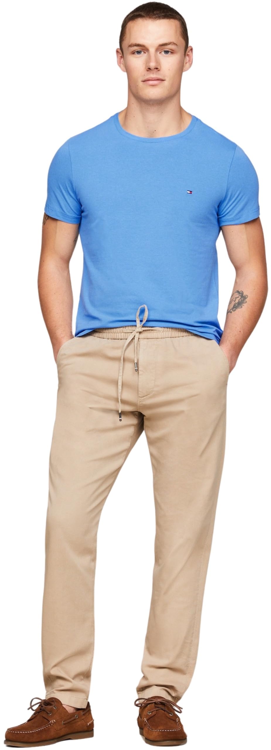 Tommy Hilfiger Herren Kurzarm T-Shirts XS Blau (Blue Spell), XS Blau (Blue Spell)