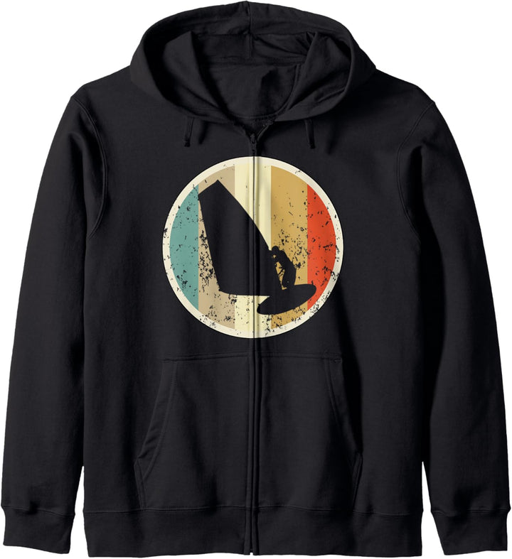 Windsurfen Windsurfer Windsurf Retro Vintage Grunge Fun Kapuzenjacke
