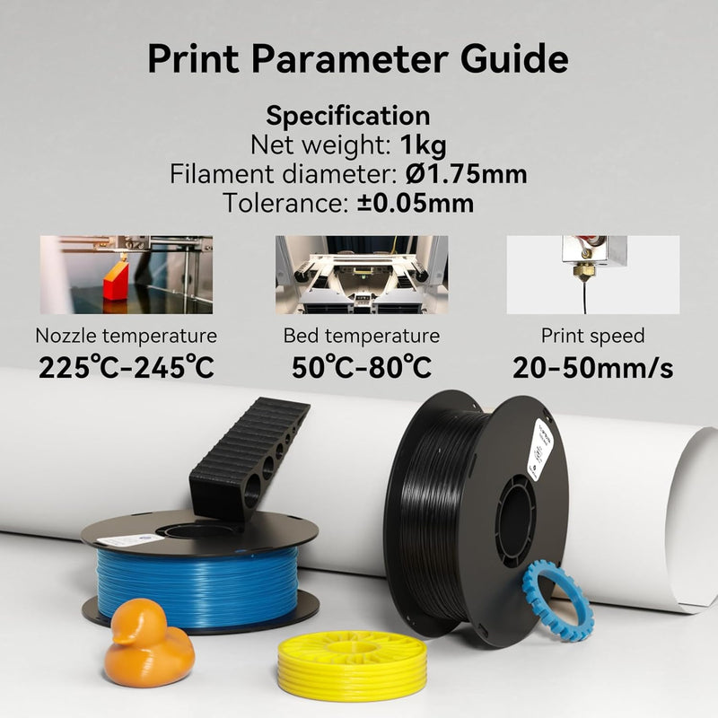 TPU Filament 1,75mm, kexcelled 1kg Spule (2,2lbs), Flexibles Weiches 3D Drucker Filament, 95A, Hohe