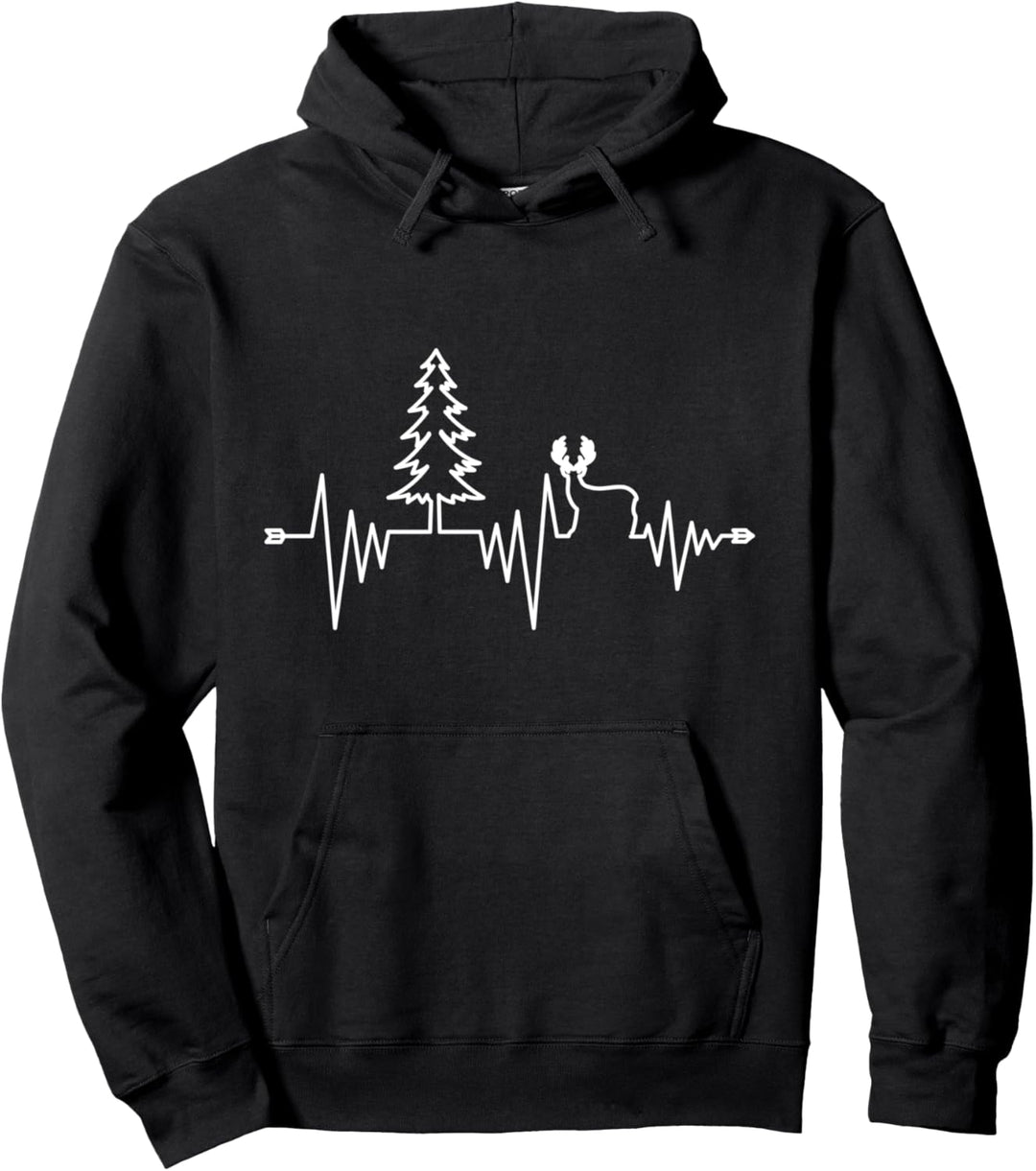 Herzschlag Mann Weidmann Heil Reh Hunter Weidmannsheil Hunt Pullover Hoodie