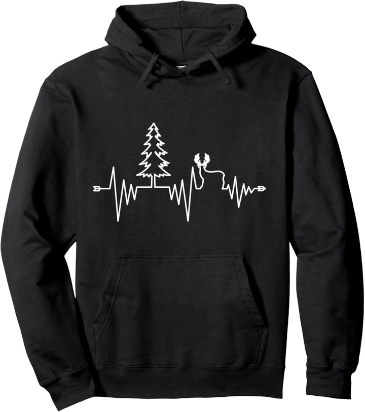 Herzschlag Mann Weidmann Heil Reh Hunter Weidmannsheil Hunt Pullover Hoodie