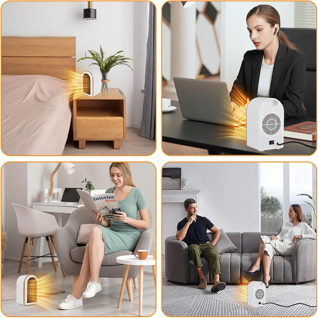 Heizlüfter Klein Energiesparend, Mini PTC Keramik Elektroheizung Leise,Mobile Heizung Elektrisch Ste