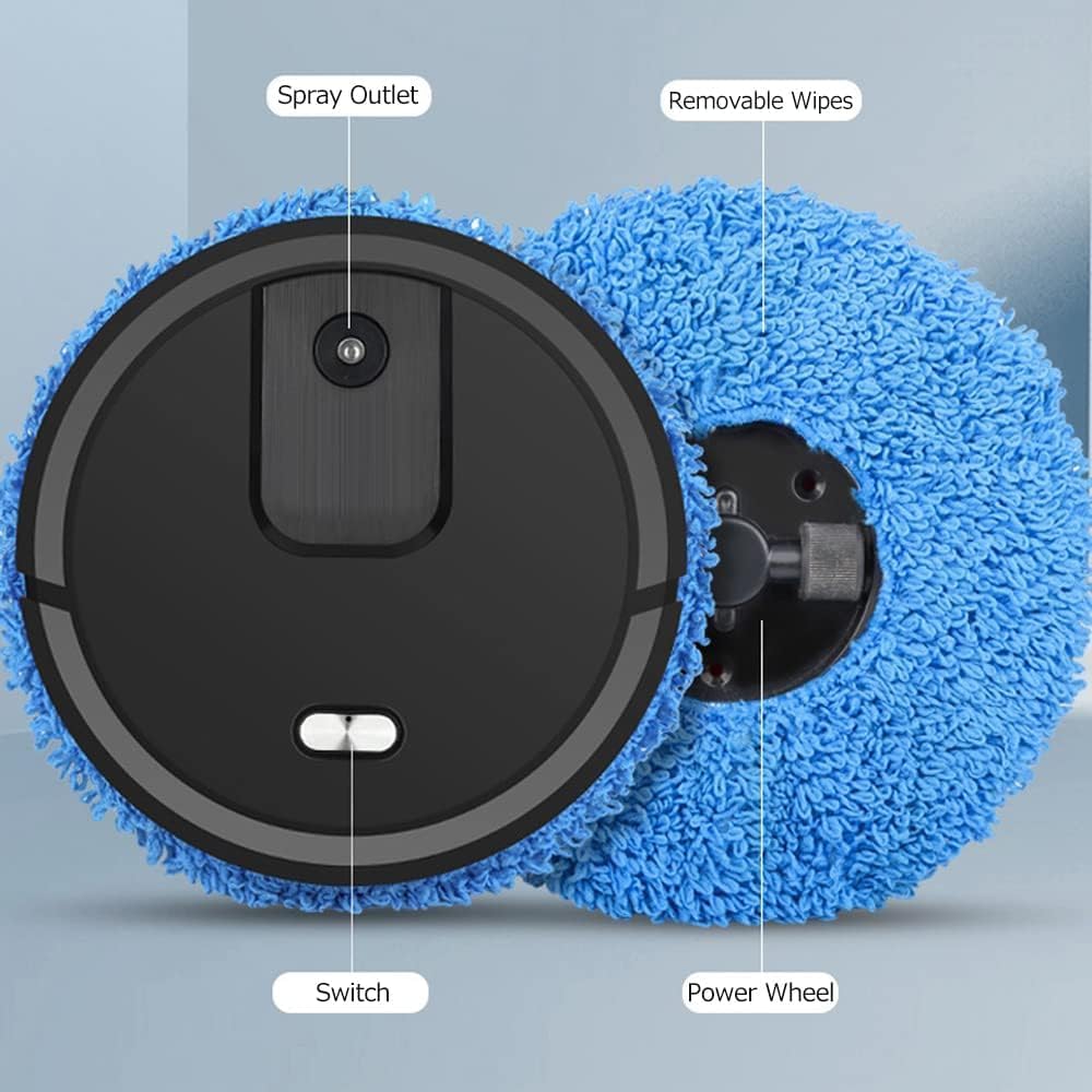 Elektrischer Wischmopp, Wischroboter, Nass/Trocken Wischfunktion Kehrroboter Mit USB Charging, Mini