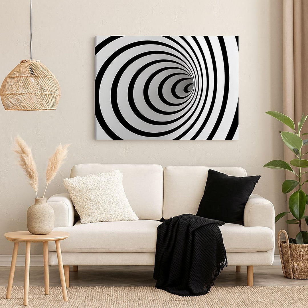 Bilder auf Leinwand 100x70cm Leinwandbild Spirale abstrakt komposition Gross Wanddeko Bild Schlafzim