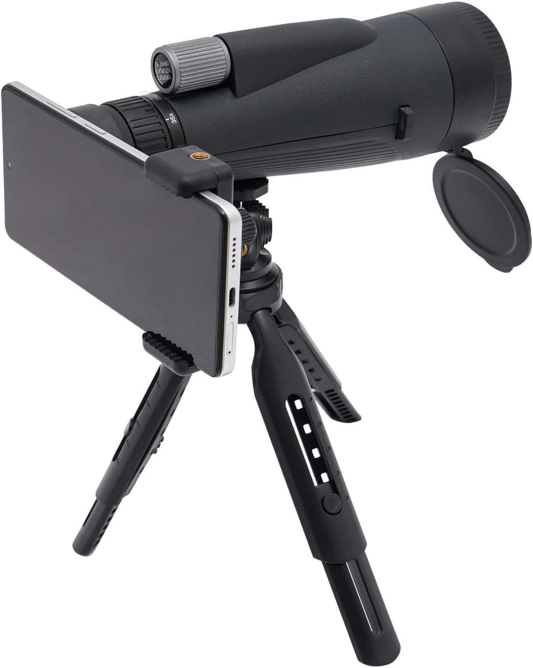 12-36X60 Monokulares Teleskop High Powered Monokular Fernglas, Monocular Telescope für Erwachsene, f