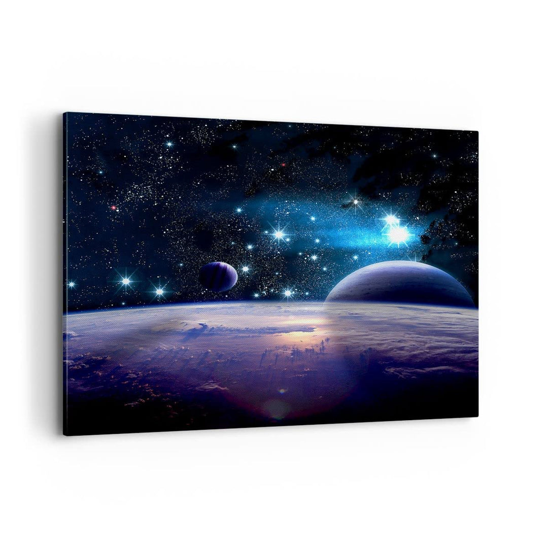 ARTTOR Leinwandbild 120x80cm Wandbilder Weltraum- 3575 | Kosmos Planet Gross XXL Deko Dekoration Woh