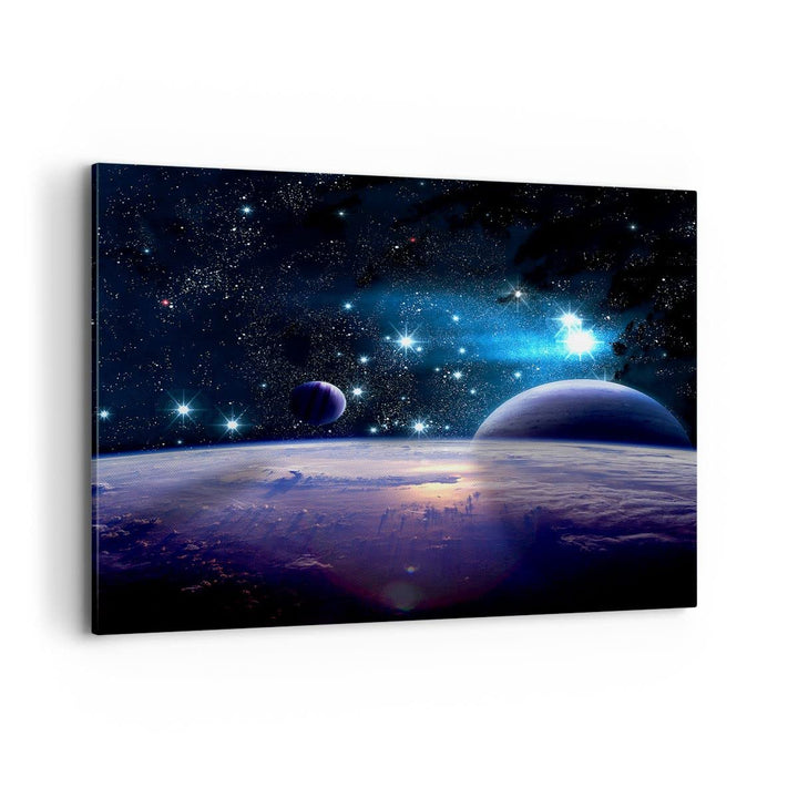 ARTTOR Leinwandbild 120x80cm Wandbilder Weltraum- 3575 | Kosmos Planet Gross XXL Deko Dekoration Woh