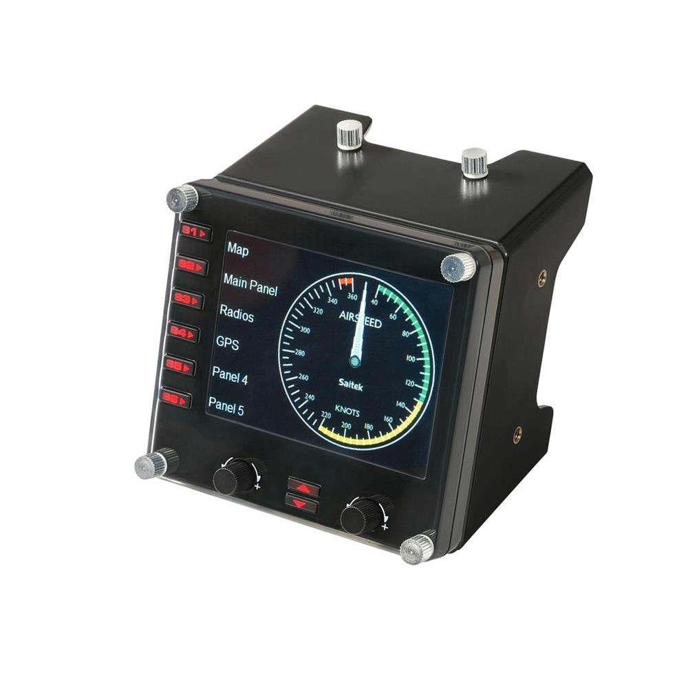 Logitech G Saitek Pro Flight Instrumenten-Panel, Steuerpanel für Flug Simulatoren, 3.5 Zoll LCD-Farb
