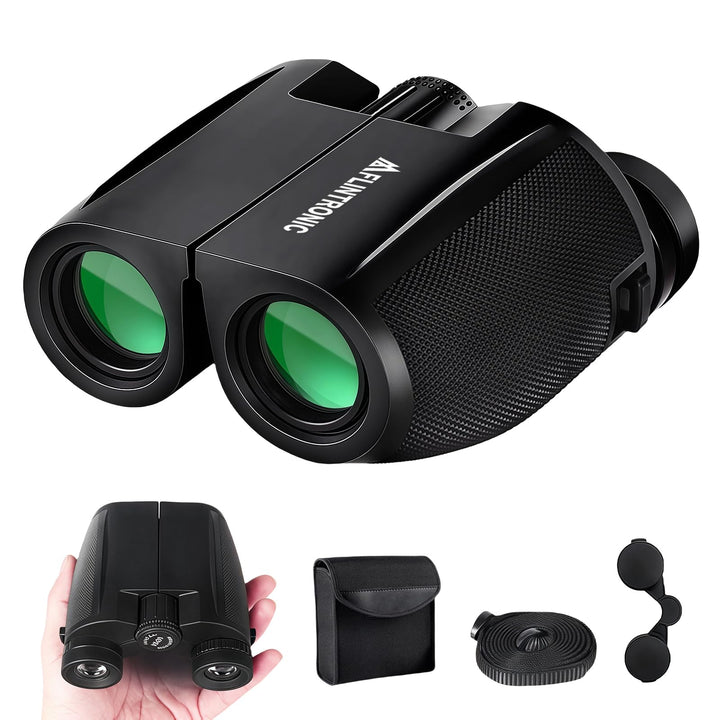 flintronic 12x25 Kompakt Fernglas, HD Fernglas Kinder Erwachsene mit Tragetasche, Tragegurt, Grosses