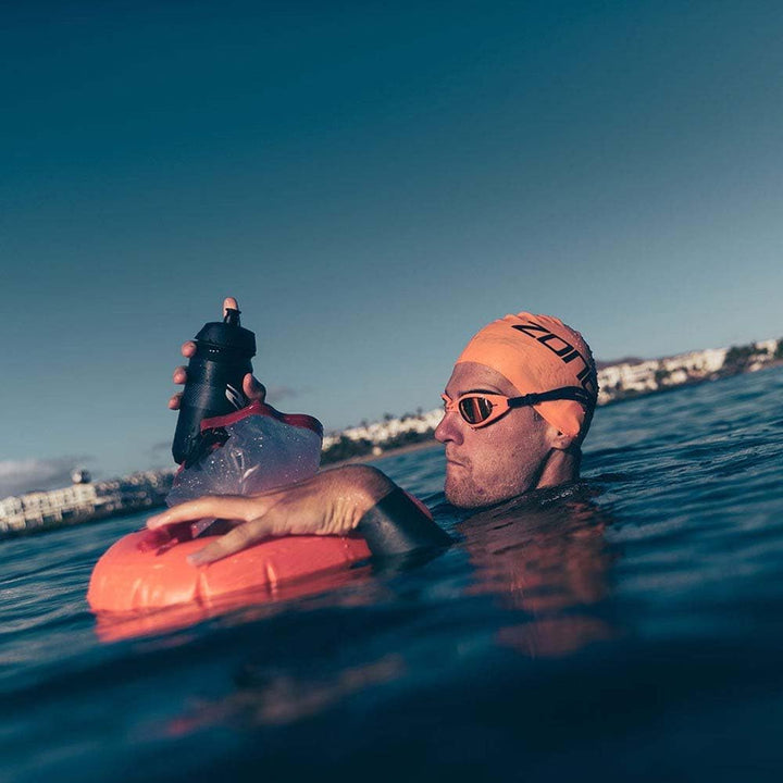 ZONE3 Recycled On The Go Swim Safety Buoy SA24OGSB113 - Hi-Vis Orange