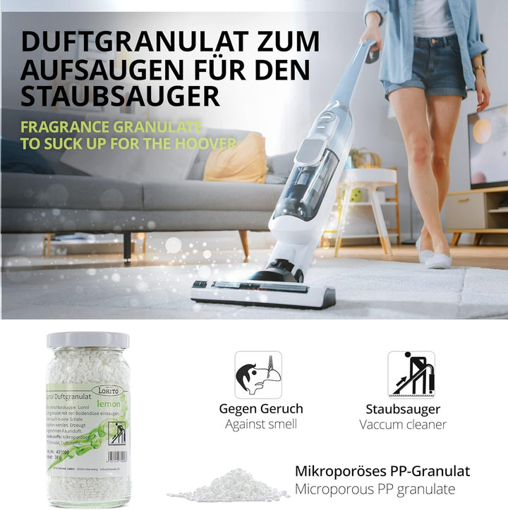 Lorito Lorol Duftgranulat für Staubsauger, Set mit 8 Düften, Staubsaugerduft Duftgranulat Staubsauge