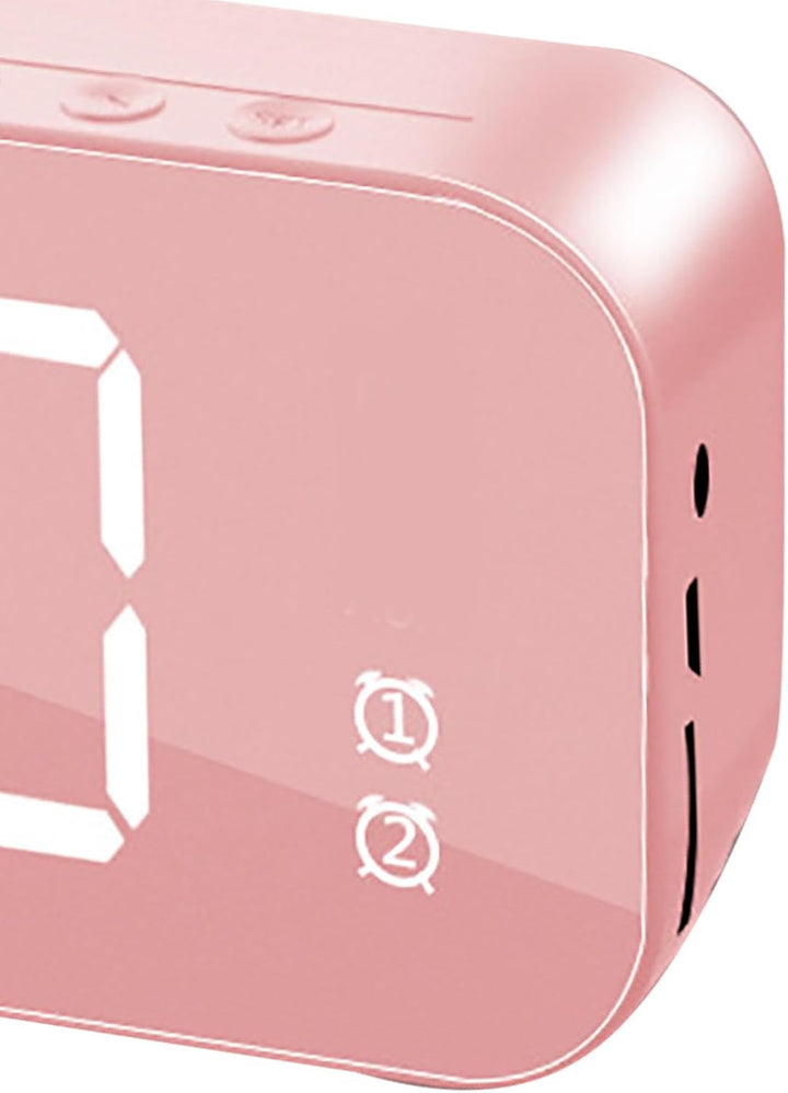 Annadue Digitaler Wecker mit Lautsprecher, Wecker Radios Unterstützt, Speicherkarte, AUX Kabel Wiede