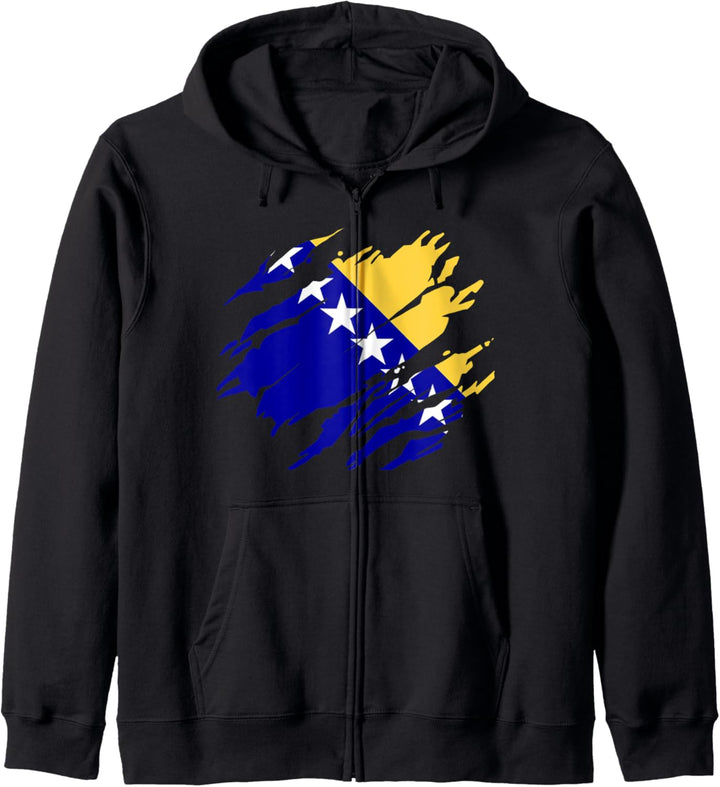 Flagge Bosnien bosnisches Kapuzenjacke