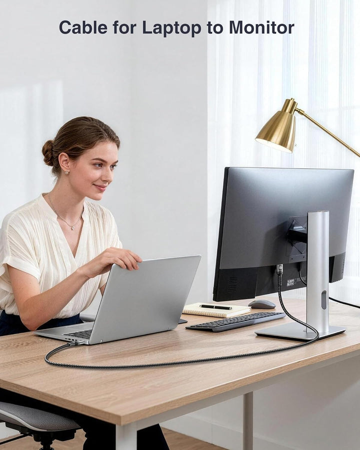10K 8K 4K DisplayPort 2.1 Kabel 54Gbps 7.5M, VESA Zertifiziertes DP zu DP Kabel 4K 240Hz 144Hz 120Hz